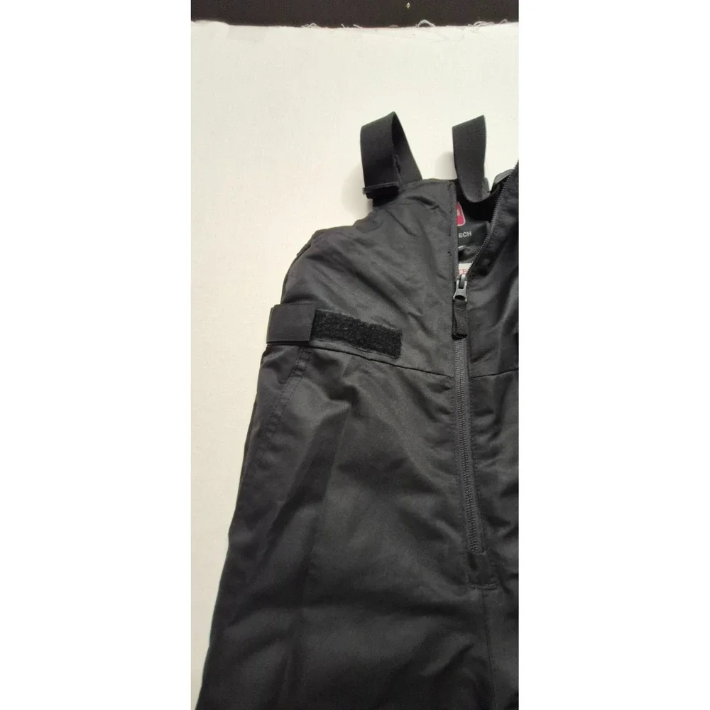 Swiss Tech Kid's Black Snow Ski Bib Overalls Pants Suspenders (4-5)‎ XS pockets